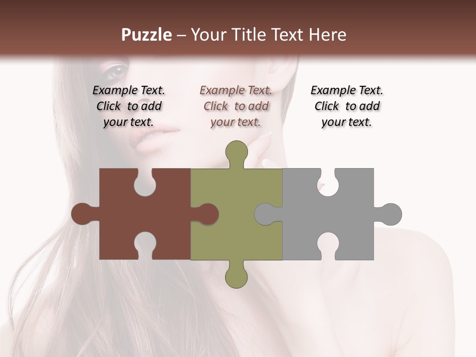 Makeup Caucasian Person PowerPoint Template