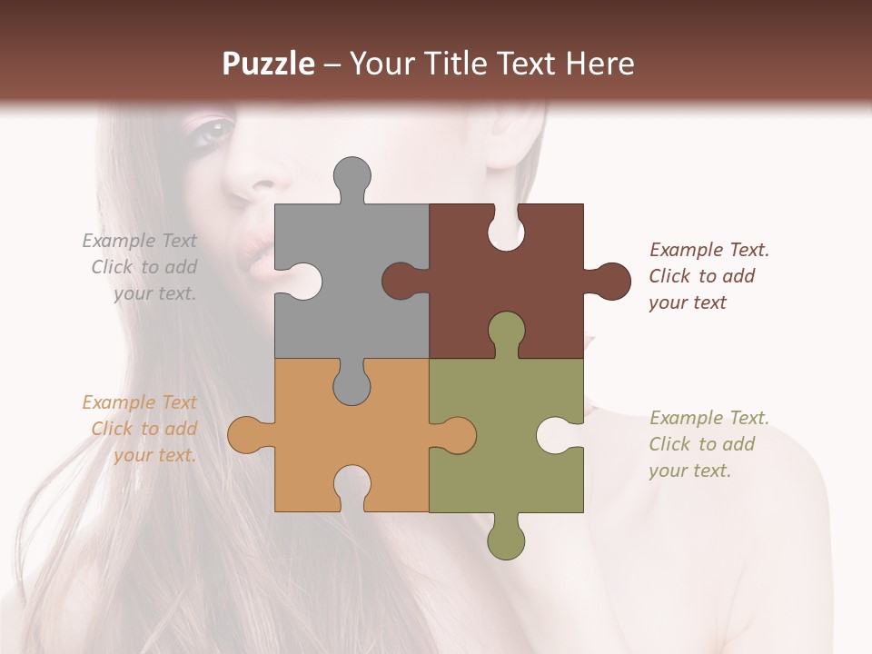 Makeup Caucasian Person PowerPoint Template