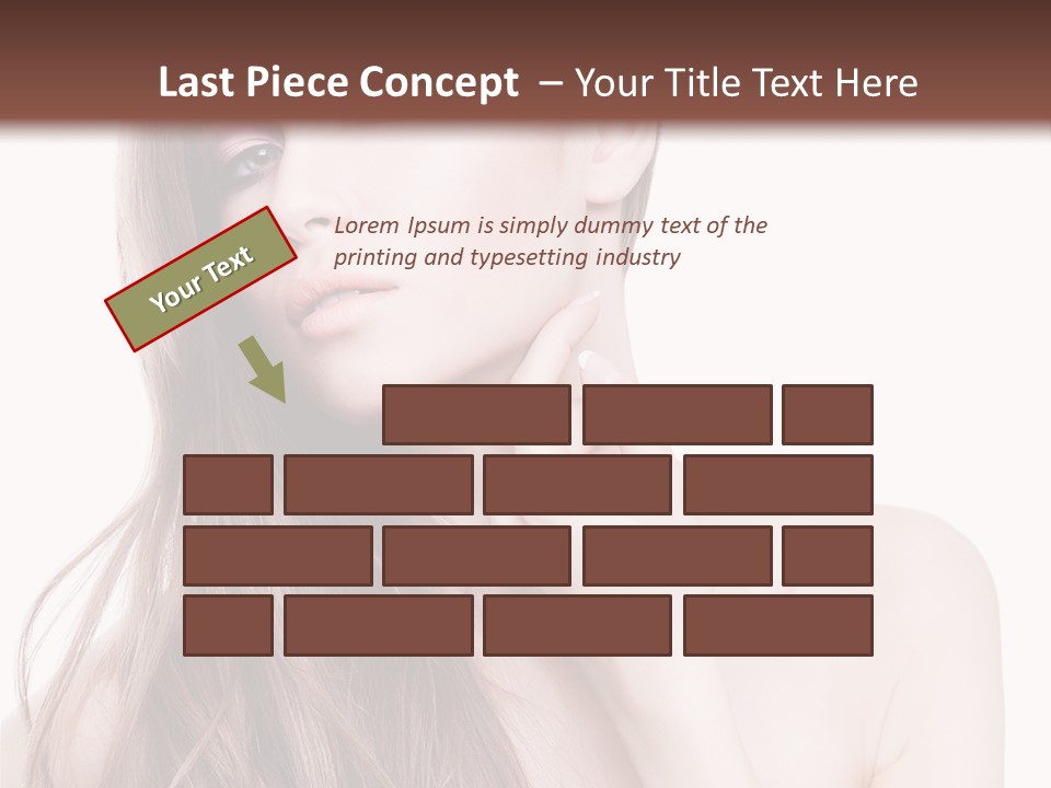 Makeup Caucasian Person PowerPoint Template