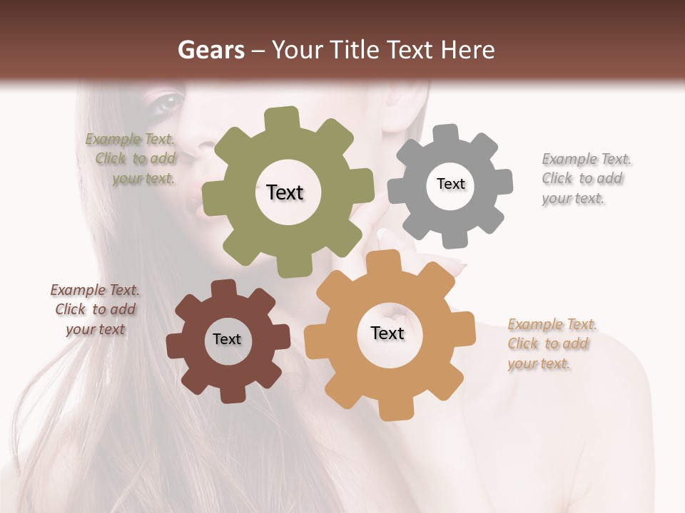 Makeup Caucasian Person PowerPoint Template