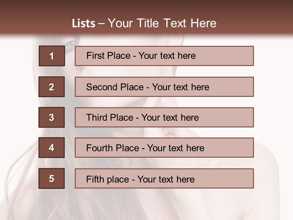 Makeup Caucasian Person PowerPoint Template