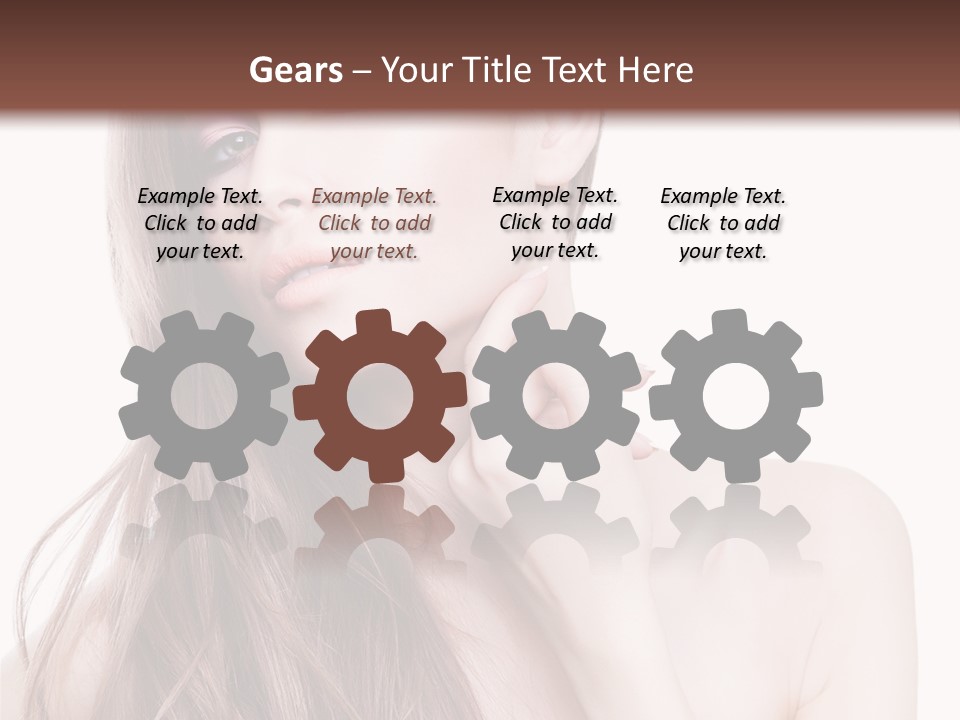 Makeup Caucasian Person PowerPoint Template