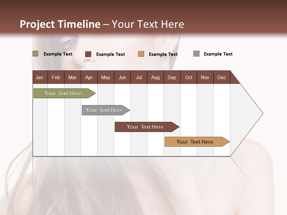 Makeup Caucasian Person PowerPoint Template