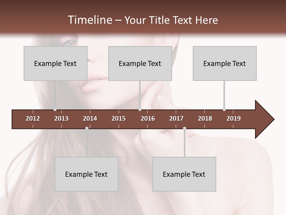 Makeup Caucasian Person PowerPoint Template