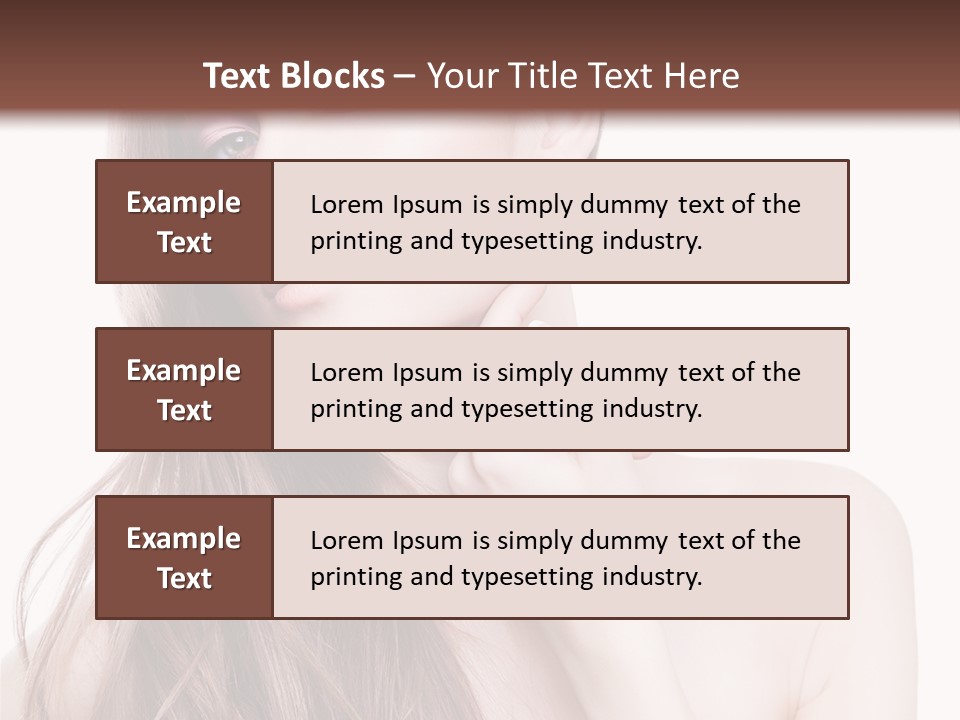 Makeup Caucasian Person PowerPoint Template