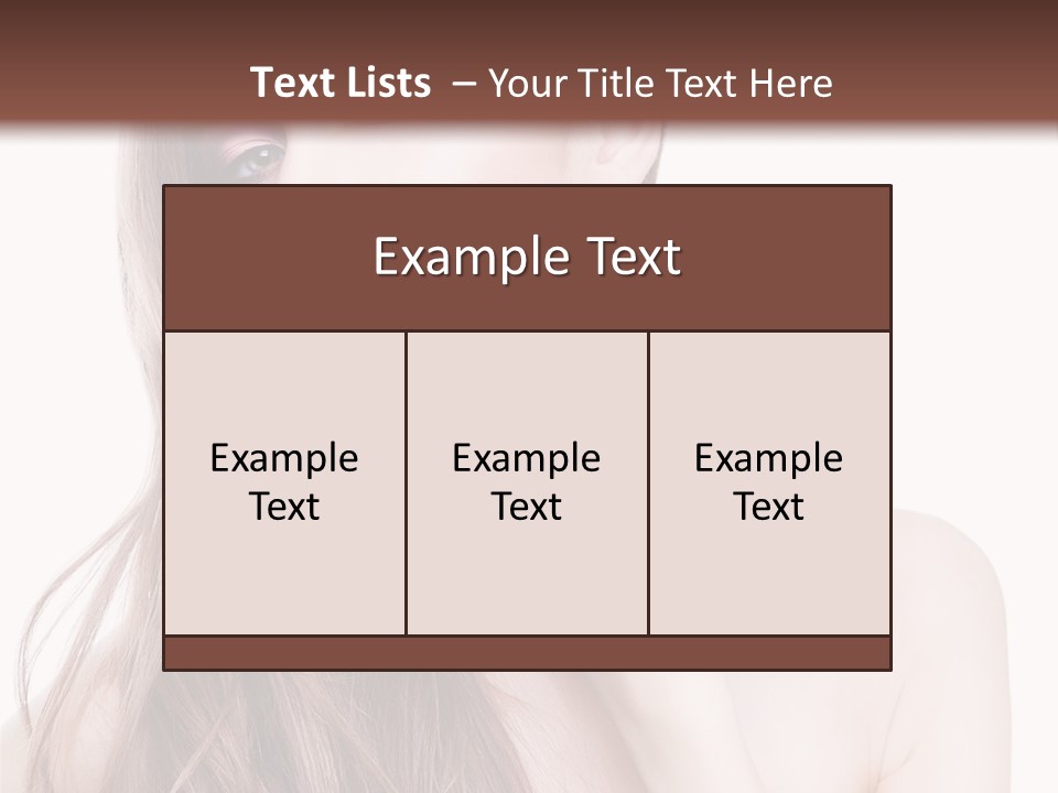 Makeup Caucasian Person PowerPoint Template