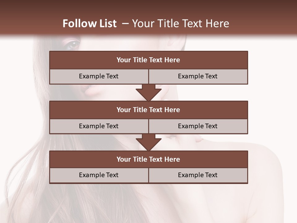 Makeup Caucasian Person PowerPoint Template