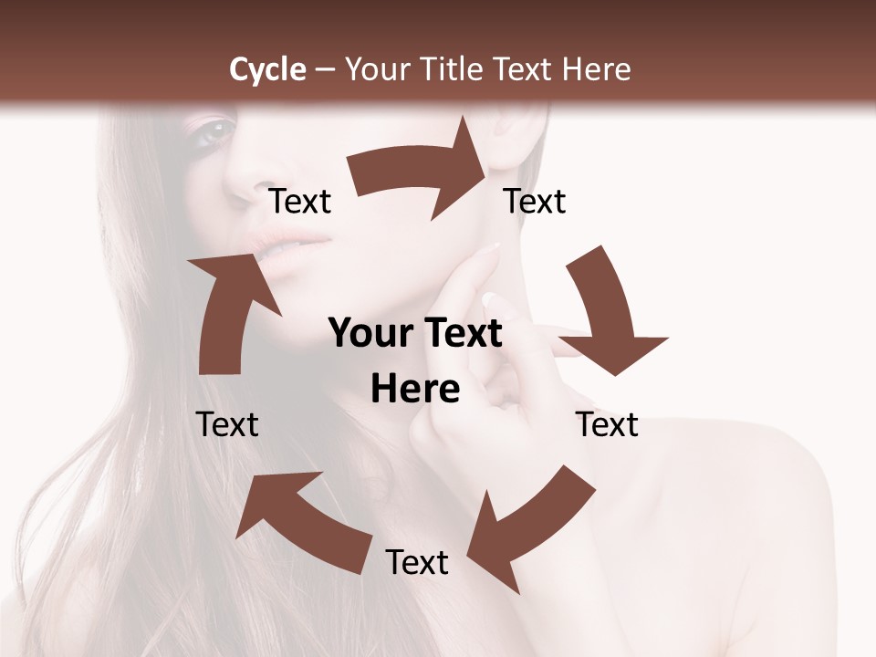 Makeup Caucasian Person PowerPoint Template