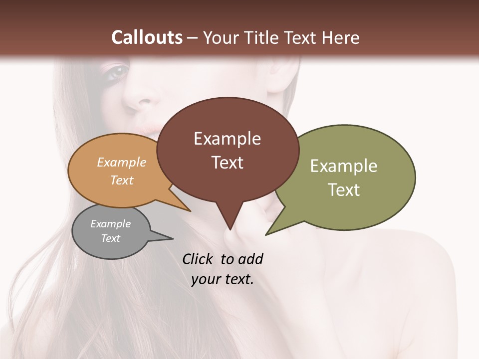 Makeup Caucasian Person PowerPoint Template