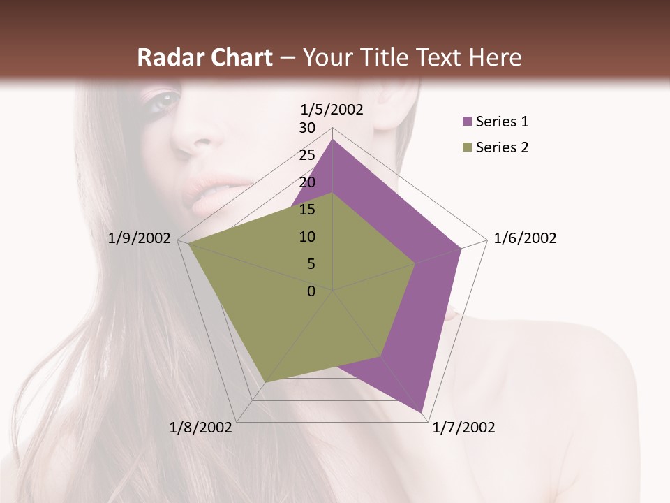 Makeup Caucasian Person PowerPoint Template