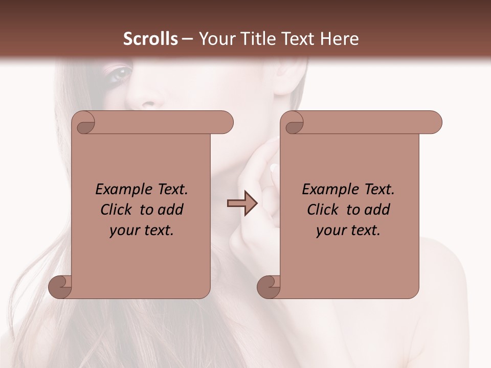 Makeup Caucasian Person PowerPoint Template