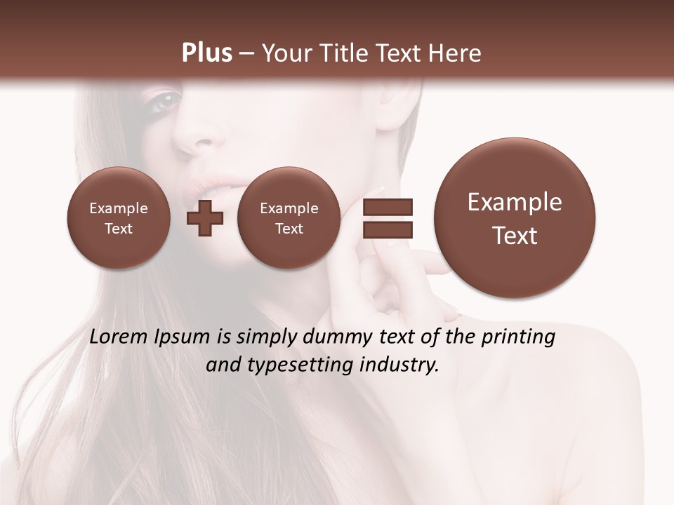 Makeup Caucasian Person PowerPoint Template