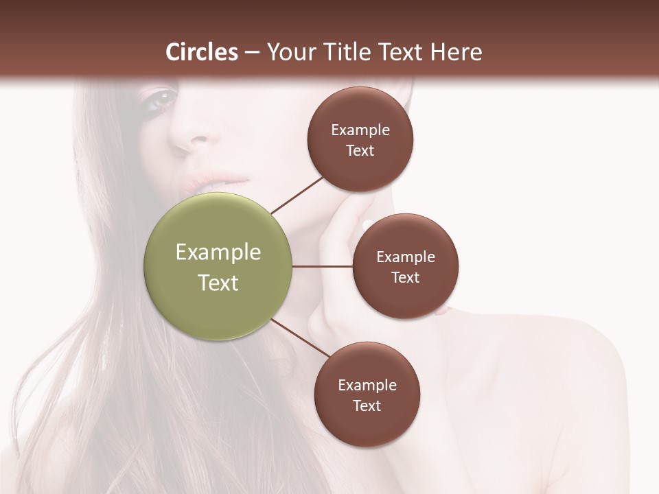 Makeup Caucasian Person PowerPoint Template