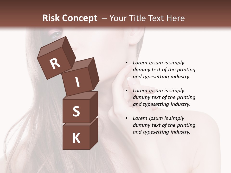 Makeup Caucasian Person PowerPoint Template