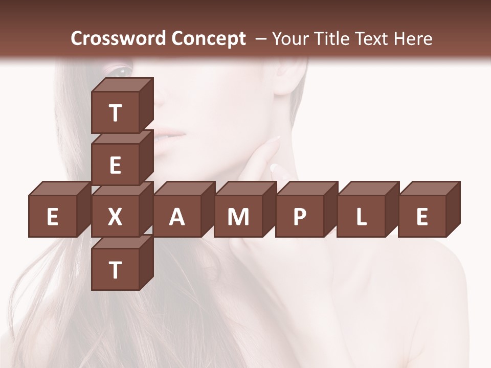 Makeup Caucasian Person PowerPoint Template