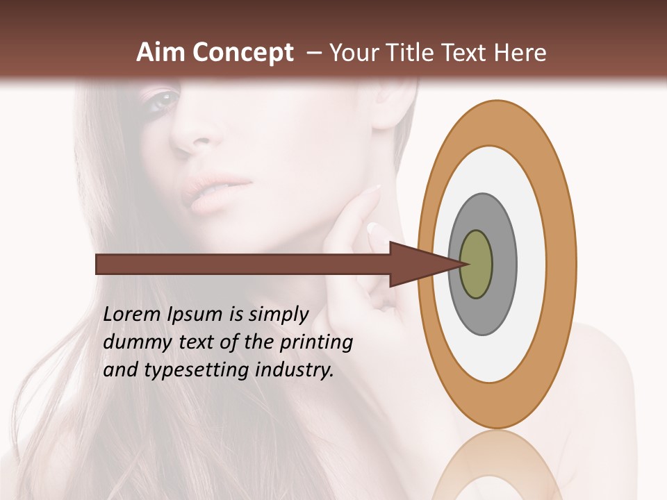 Makeup Caucasian Person PowerPoint Template