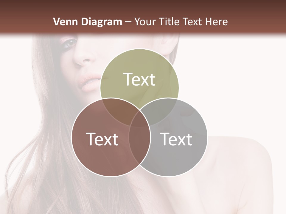 Makeup Caucasian Person PowerPoint Template