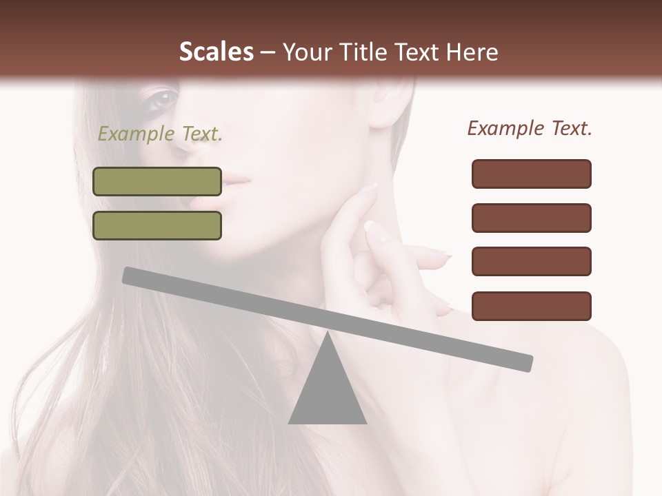 Makeup Caucasian Person PowerPoint Template