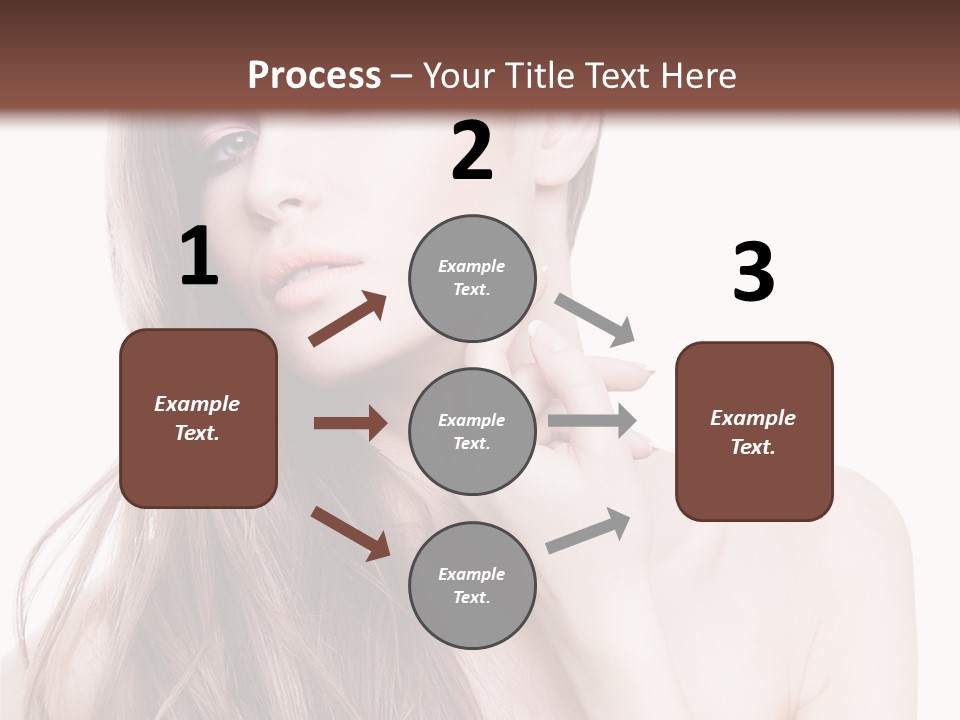 Makeup Caucasian Person PowerPoint Template