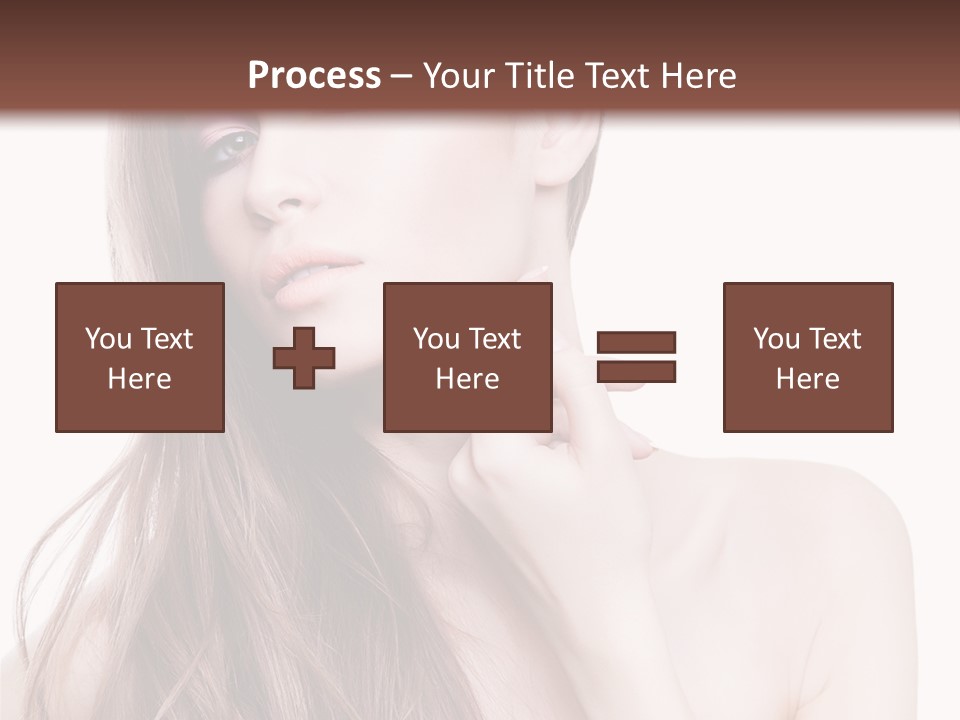 Makeup Caucasian Person PowerPoint Template