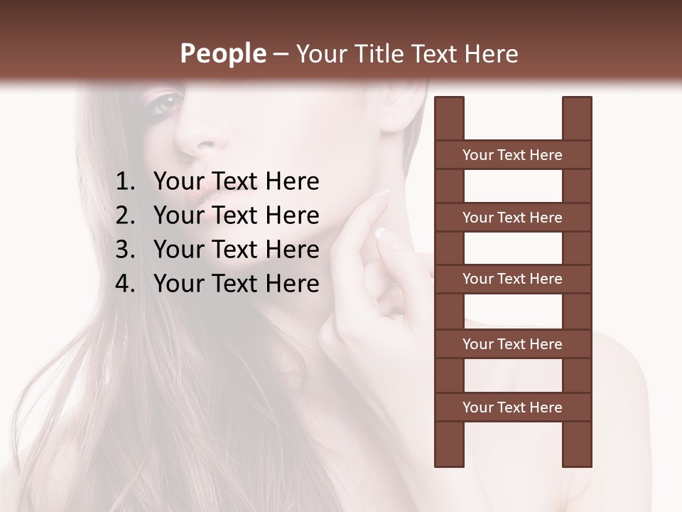 Makeup Caucasian Person PowerPoint Template