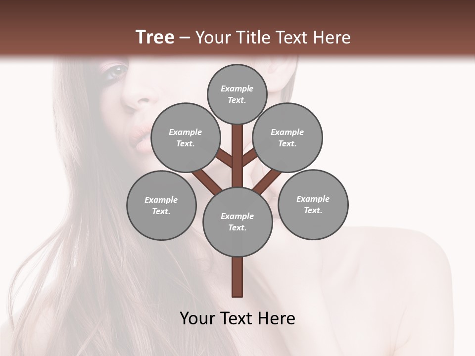 Makeup Caucasian Person PowerPoint Template