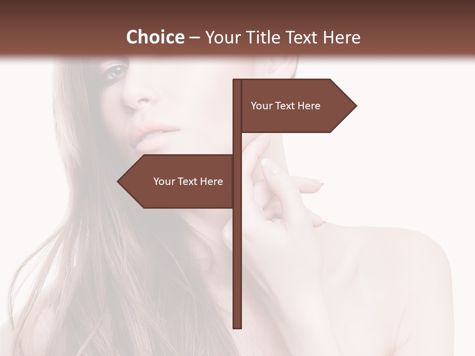 Makeup Caucasian Person PowerPoint Template