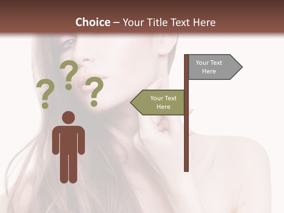 Makeup Caucasian Person PowerPoint Template