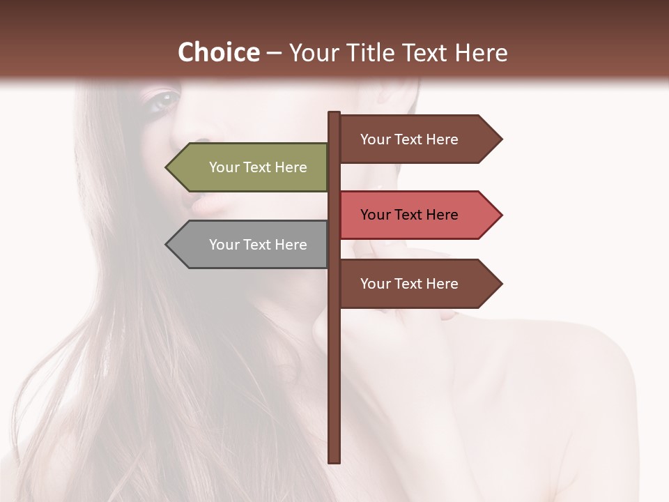 Makeup Caucasian Person PowerPoint Template