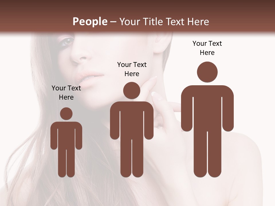 Makeup Caucasian Person PowerPoint Template