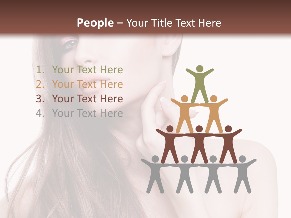 Makeup Caucasian Person PowerPoint Template