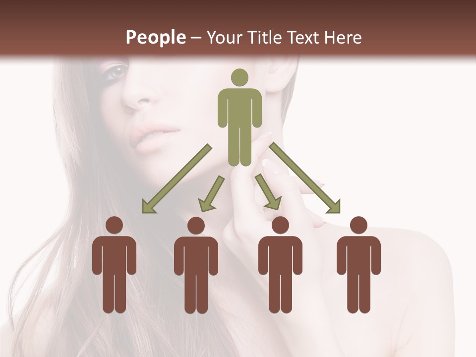 Makeup Caucasian Person PowerPoint Template