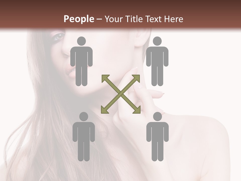 Makeup Caucasian Person PowerPoint Template