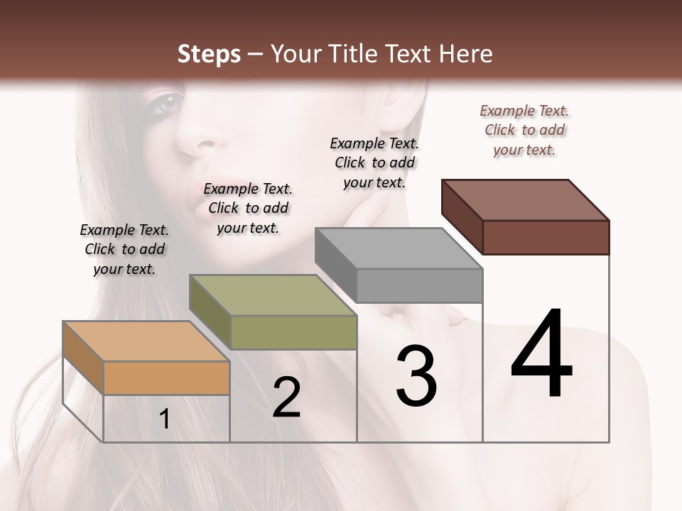 Makeup Caucasian Person PowerPoint Template