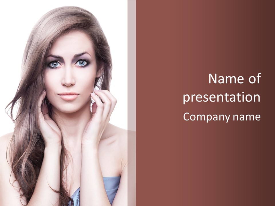 Face Beautiful Femininity PowerPoint Template