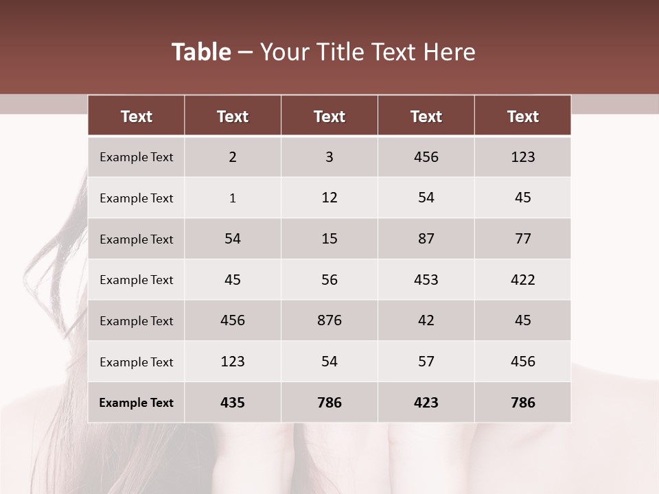 Face Beautiful Femininity PowerPoint Template