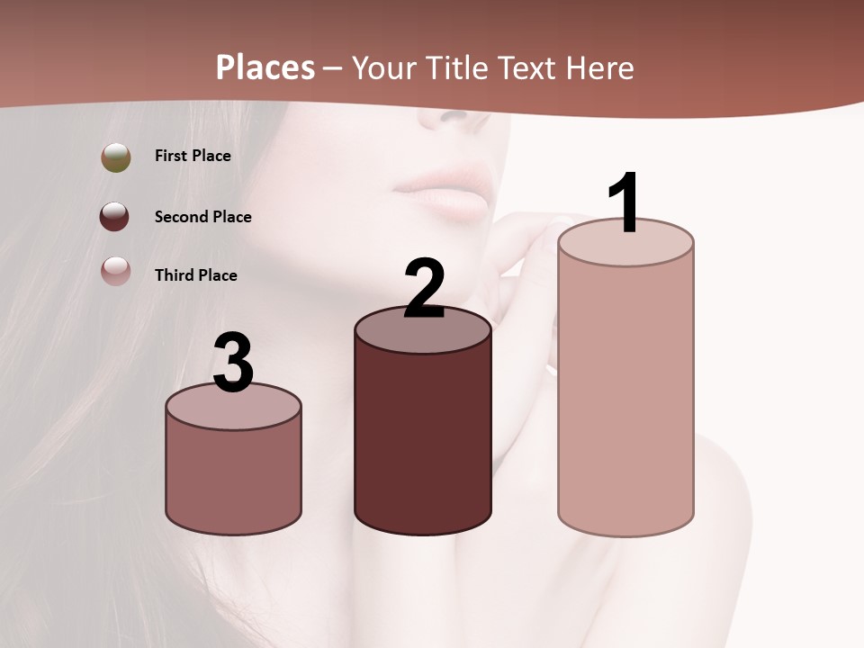 Blonde Head Blue PowerPoint Template