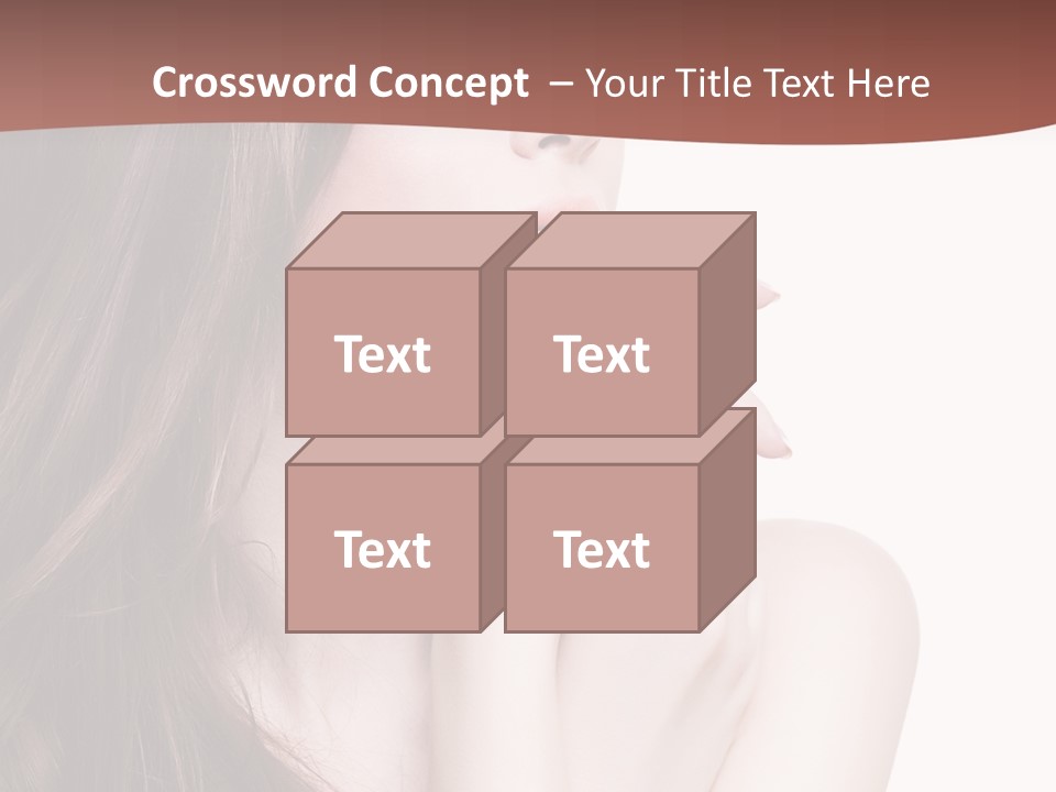 Blonde Head Blue PowerPoint Template