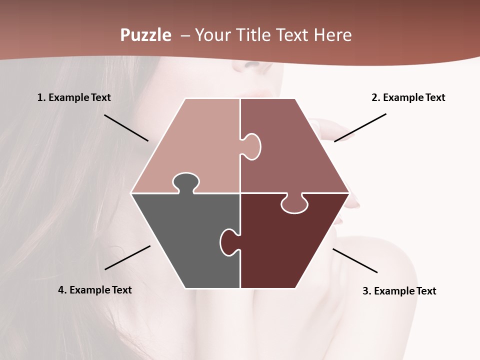 Blonde Head Blue PowerPoint Template