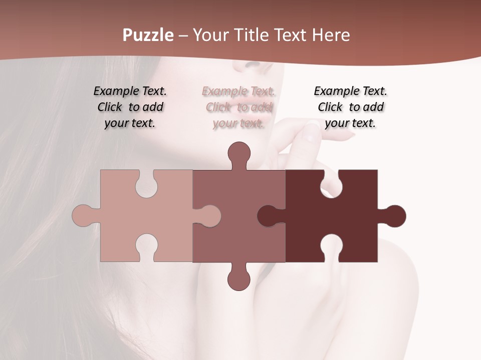 Blonde Head Blue PowerPoint Template