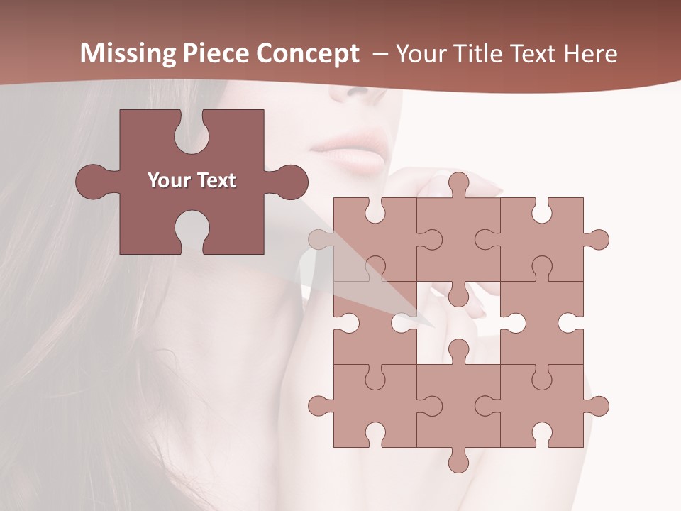 Blonde Head Blue PowerPoint Template