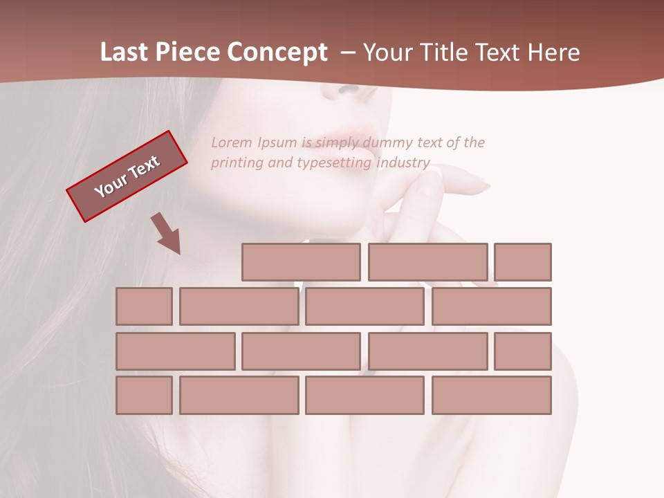 Blonde Head Blue PowerPoint Template