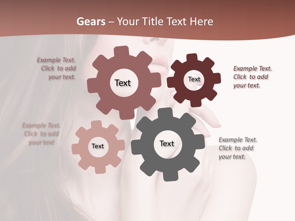 Blonde Head Blue PowerPoint Template