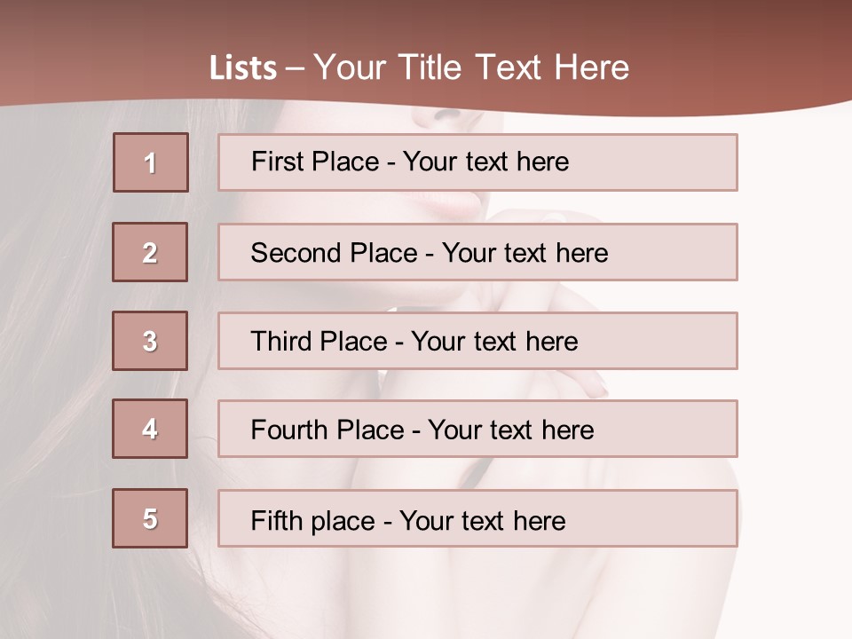 Blonde Head Blue PowerPoint Template