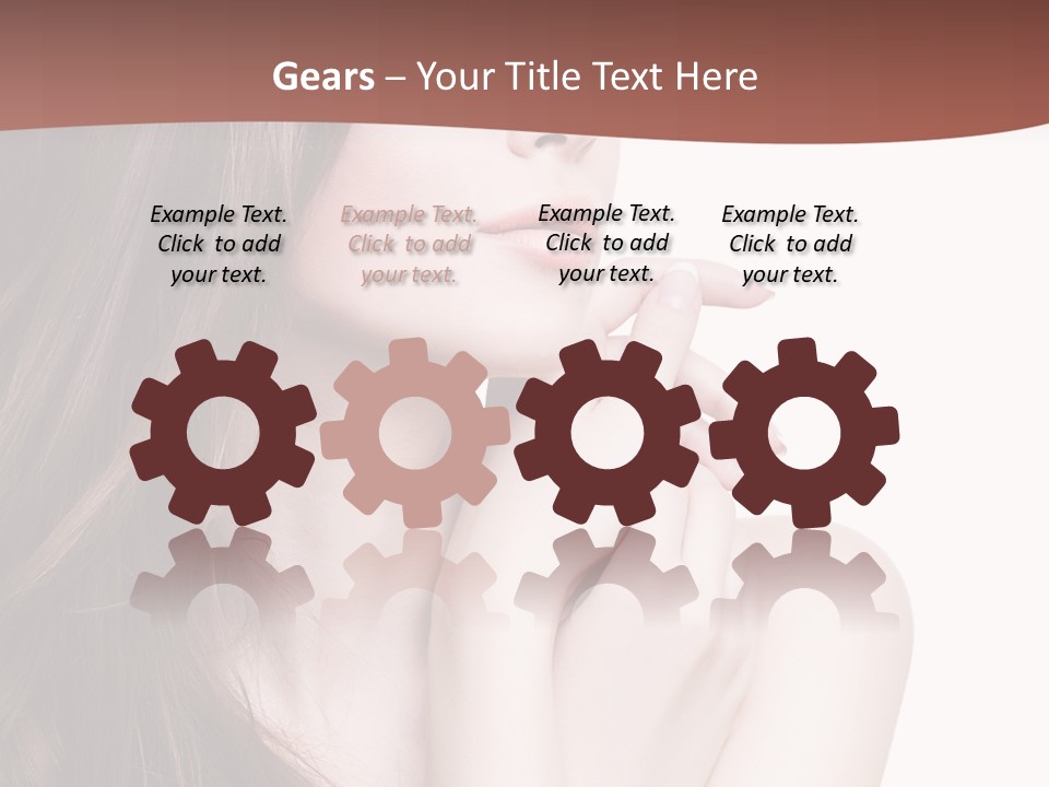 Blonde Head Blue PowerPoint Template