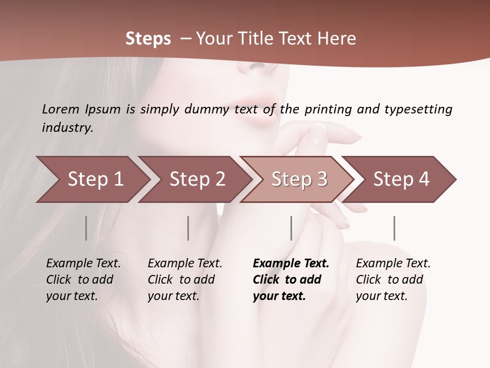 Blonde Head Blue PowerPoint Template