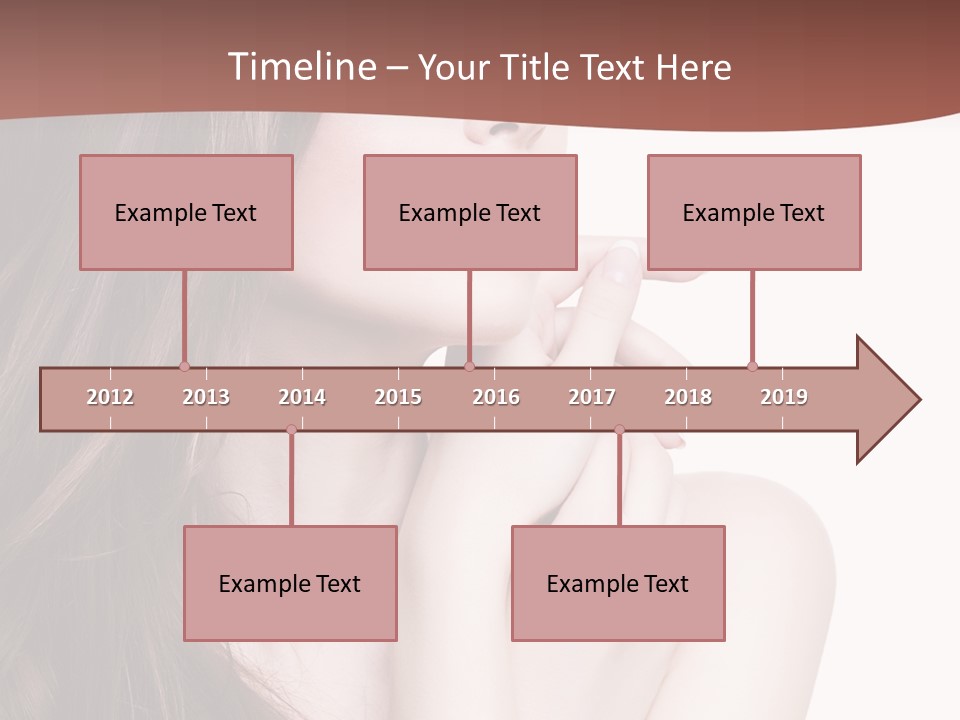 Blonde Head Blue PowerPoint Template