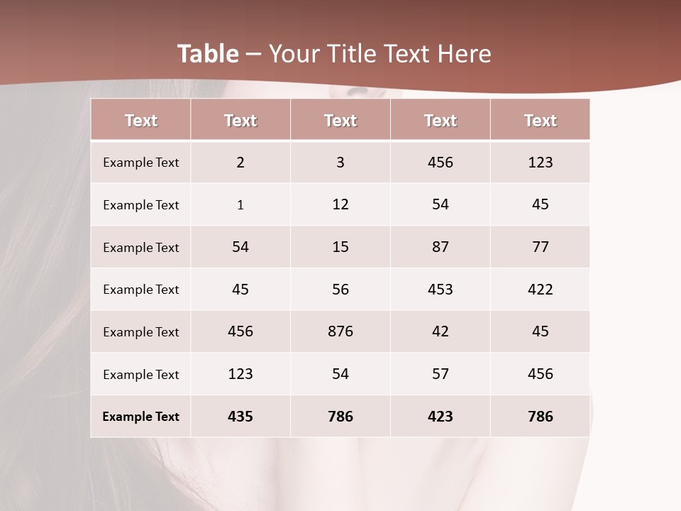 Blonde Head Blue PowerPoint Template