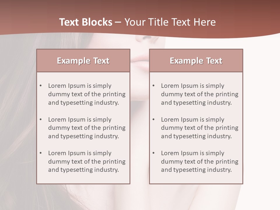 Blonde Head Blue PowerPoint Template