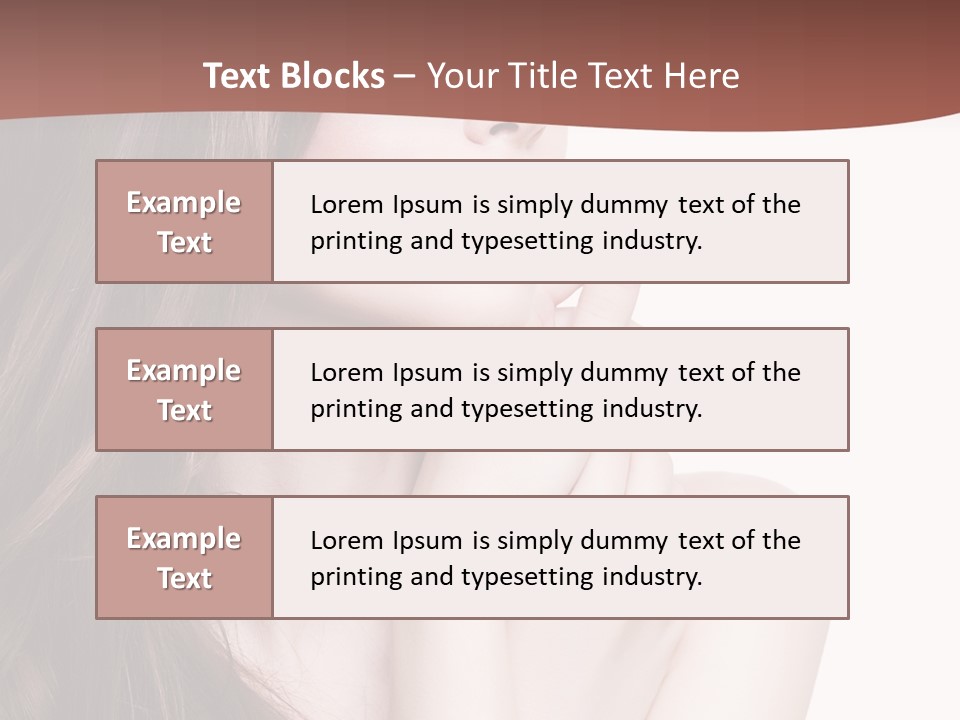 Blonde Head Blue PowerPoint Template